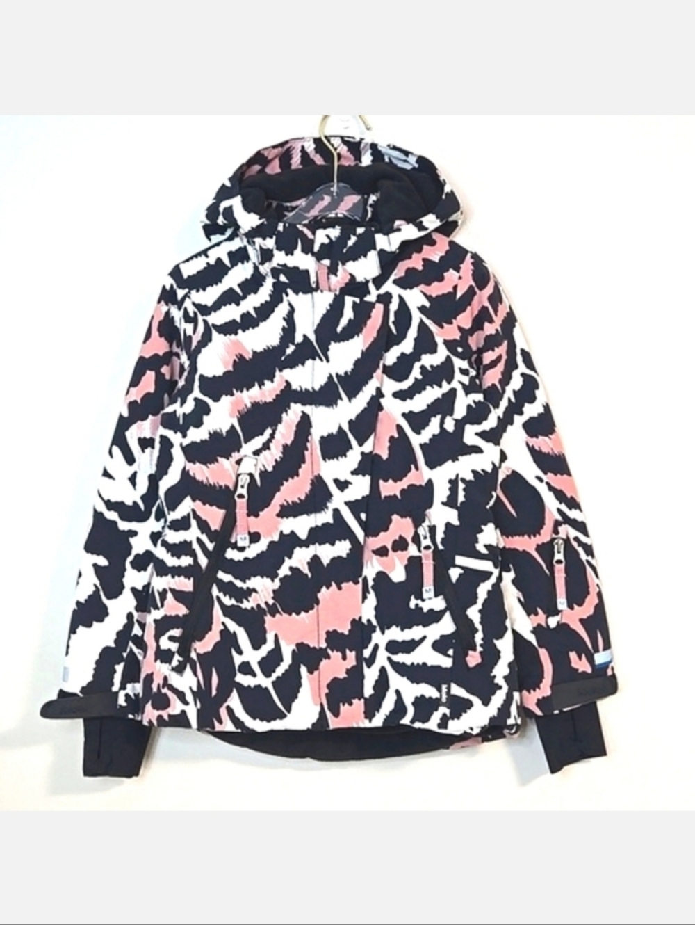 Molo Kids 💗/🖤 Animal Print Ski Jacket, Size 122EU (6-7US)~VGUC